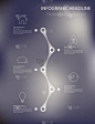 Step Design clean number timeline template on blur