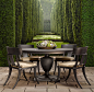 60" Klismos Round Dining Set Painted Metal (Set of Table and 6 Side Chairs) : RH's 60&#;34 Klismos Round Dining Set Painted Metal (Set of Table and 6 Side Chairs):A modern interpretation of the 5th-century BC Greek Klismos design, revived in Fran