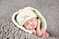 Baby Bunny Hat - MULTIPLE fabric choices - Easter Bunny Hat - Newborn Photo Prop -  Carrot INCLUDED - Girl Or Boy - Size NEWBORN