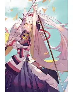 阴阳师手游 白狼 同人图 插画 壁纸 | 白狼 | 半次元-第一中文COS绘画小说社区