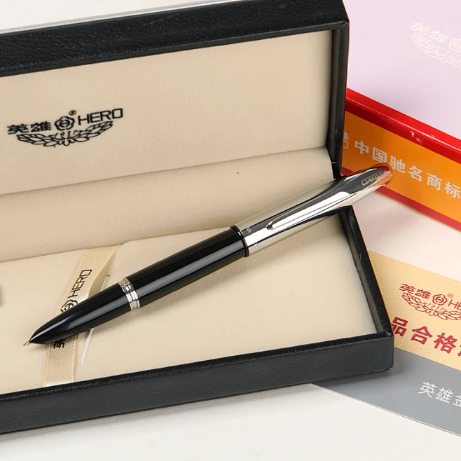 hero英雄1000丽雅漆杆10k金笔 经典老式英雄钢笔 时尚与经典