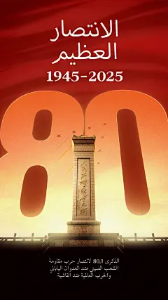 中国人民抗日战争暨世界反法西斯战争胜利80周年海报2