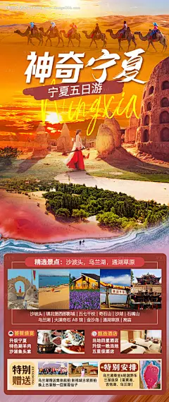 编号：58980025270925937【享设计】源文件下载-神奇宁夏海报