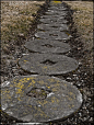 Cochran Anspach House  millstone walkway