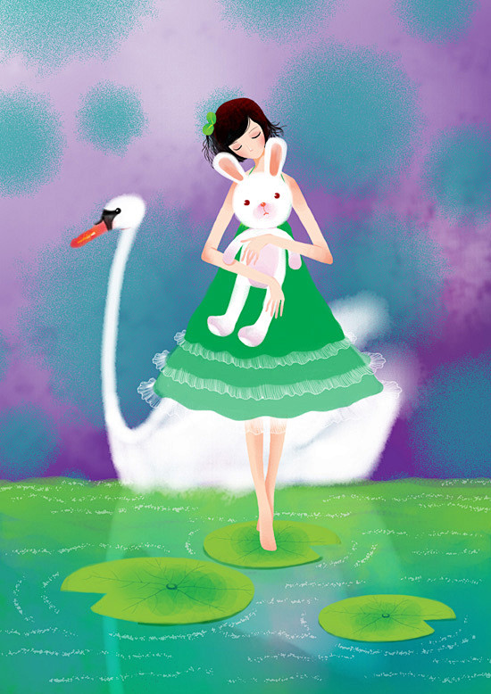画儿晴天插画作品：悠悠花巫::设计路上:...