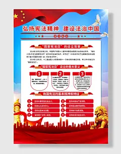 宪法法治法制宣传日海报