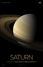 Saturn Poster - Version C | NASA Solar System Exploration : Version C of the Saturn installment of our solar system poster series.