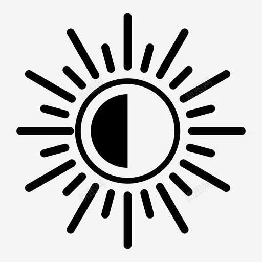 太阳亮度白天图标 设计图片 免费下载 页面网页 平面电商 创意素材-花瓣网
