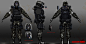 Rainbow Six Siege Hazmat modelsheet, Arman Akopian : The actual design (modelsheet) for the Rainbow 6 Siege cinematic operator model.