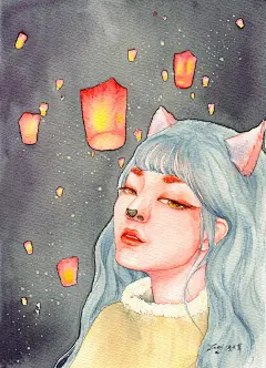新年系列、祈愿 插画背景图片 ps插画