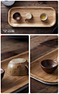 创意小茶托竹制 日式干泡茶盘 功夫茶具配件茶台茶海环保水果托盘