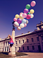 Alek flying up with balloons by Luis Monteiro for Tatler UK 2