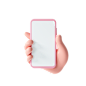 Man holding blank smartphone 3D Illustration