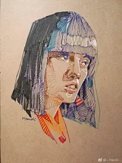 #每天画唠# #插画# #每日一画# #绘画# #手绘# 
这两天抽空画的水彩笔。 ​​​​