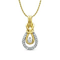 1/5 CT. T.W. Everlon? Diamond Knot Pendant in 10K Gold - Zales@北坤人素材