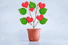 爱心之树。爱的概念。
