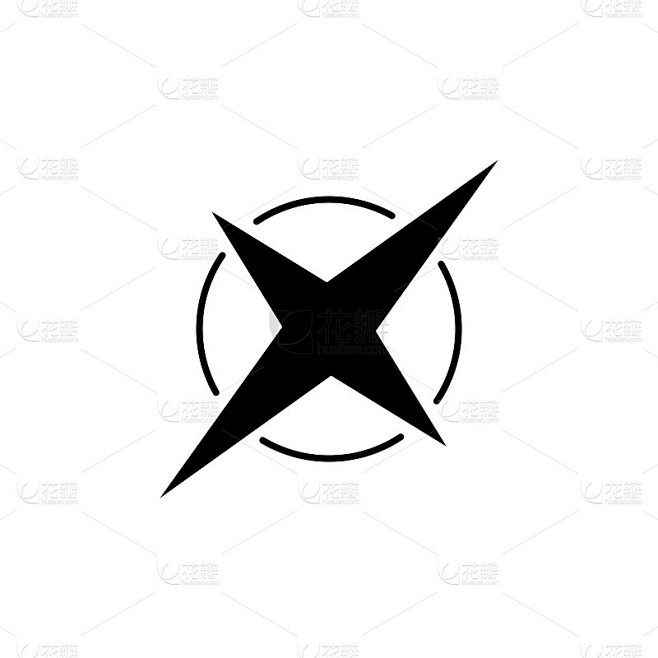 闪耀图标设计矢量模板插图