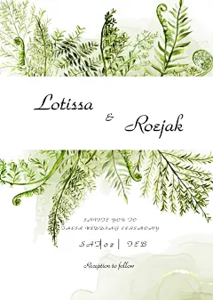 矢量小清新花卉邀请函