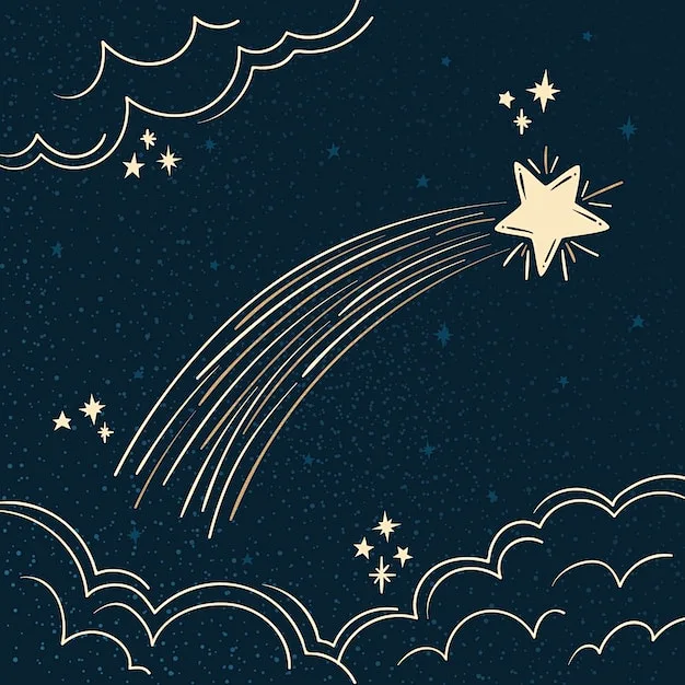流星绘图插图-花瓣网