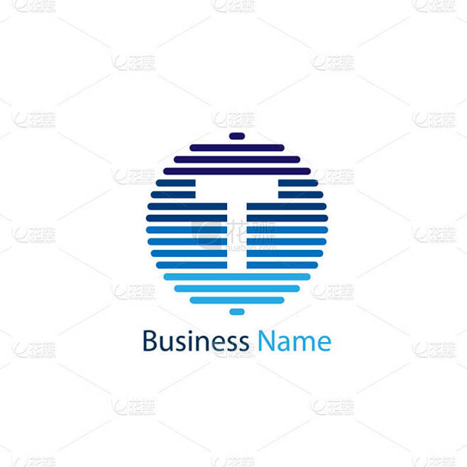 字母 T 标志模板设计
