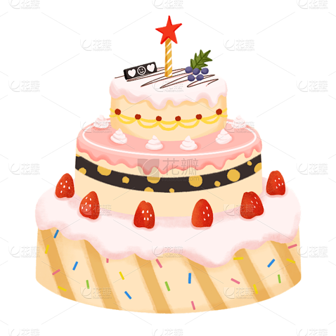 生日装饰元素-生日蛋糕
