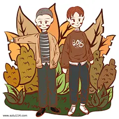 手绘时尚青年购物节通用小插画