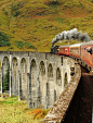 Glenfinnan Viaduct, well known for Harry Potter fans, Highlands, Scotland    by TRAVELINGCOLORS #Scotland: