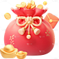 促销系列23D立体金币福袋组合元素元宝