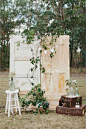 creative rustic vintage wedding  ceremony backdrop ideas