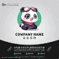 熊猫LOGO卡通动物户外郊游