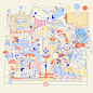 art artwork Digital Art  digital illustration editorial geometric ILLUSTRATION  print design  psychedelic vector