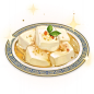 Almond Tofu : Almond Tofu is a food item that the player can cook. The recipe for Almond Tofu is obtainable by investigating one of the interactable points in Wangshu Inn's kitchen located in Bishui Plain, Liyue. Almond Tofu can also be purchased from Ver