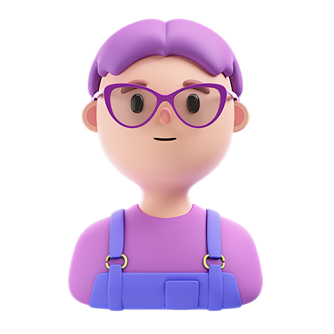 创意卡通3D立体人物头像发型插画肖像模型...
