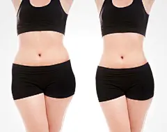 女性减肥前后局部效果对比高清图片