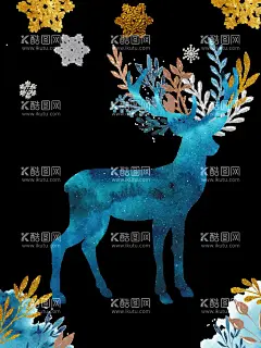 鹿装饰画   - 源文件下载【酷图网】鹿装饰画,鹿,水彩鹿,手绘水彩鹿,水彩鹿插画,鹿图片,