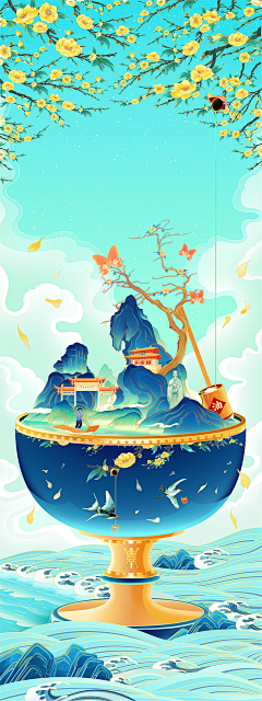 赵三羊采集到国潮插画