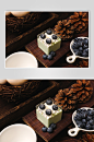 清新蓝莓蛋糕甜品美食摄影图片-众图网