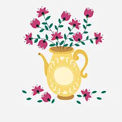 可爱水壶欧式花瓶矢量图免抠素材_新图网 https://ixintu.com 卡通 可爱 手绘 欧式 花卉植物 花瓶设计 矢量图
