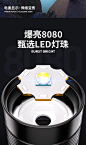 小野人手电筒强光可充电式户外超亮小型迷你便携耐用家用远射灯-tmall.com天猫