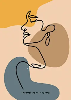 极简抽象线条插画 人物装饰画 ins扁平风_5_一枚洋柿子_来自小红书网页版