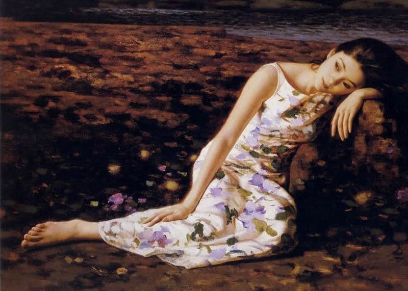 谢楚余油画笔下的青春美女谢楚余，1962年生于广东汕头市。1988年毕业于