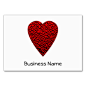 Bright Red Heart Picture. Large Business Cards (Pack Of 100)