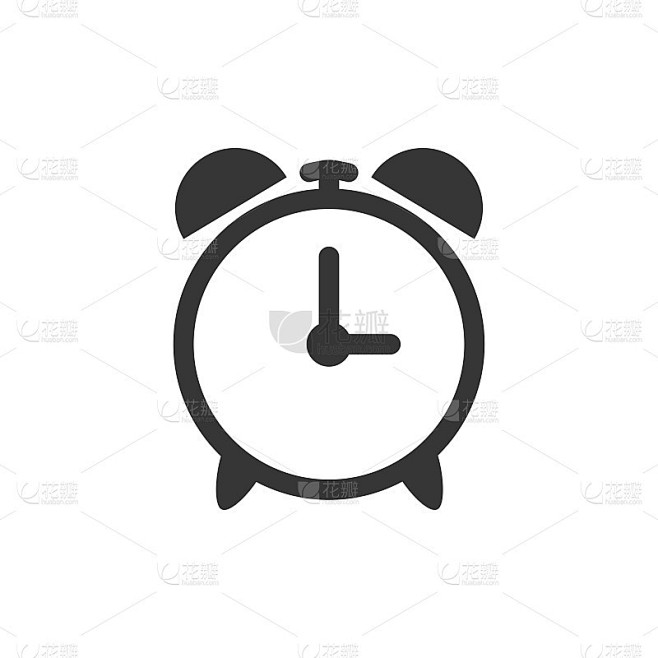 闹钟图标矢量插图