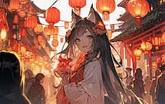 简约节日人物新年背景素材图片