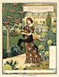 你的四季也是这样的吗？｜Eugène GRASSET Calendrier "La Belle Jardinière" 1896