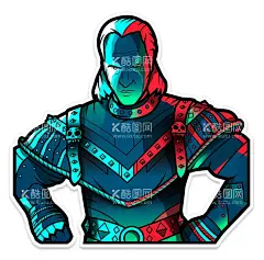 插画  - 源文件下载【酷图网】炫彩,插画,扁平风,平面几何,人物插画,多彩设计,