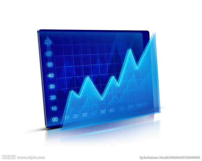 股票企业蓝色表格立体晶格