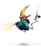 Tyto the Swift | Gigantic Heroes : A swashbuckler with a feral sidekick, Tyto makes an exit wound, then makes an exit.