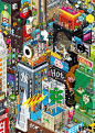 Vaporwave Room: Pixel art - landscape