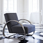 Contemporary armchair / fabric / sled base HUDSON STREET  Ralph Lauren Home